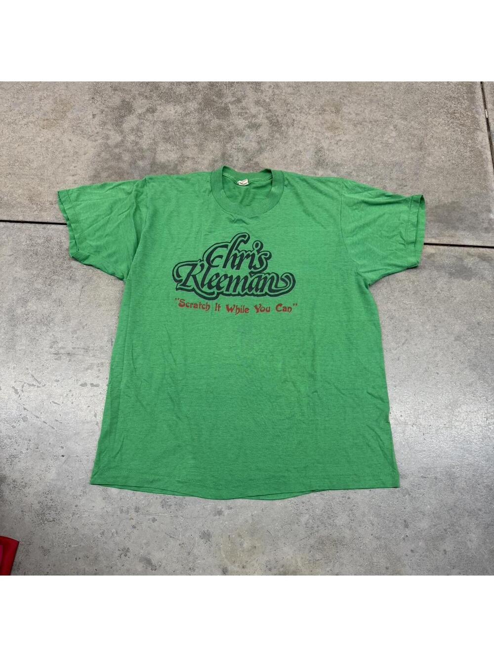 vintage chris kleeman scratch it while you can made in usa singer band shirt